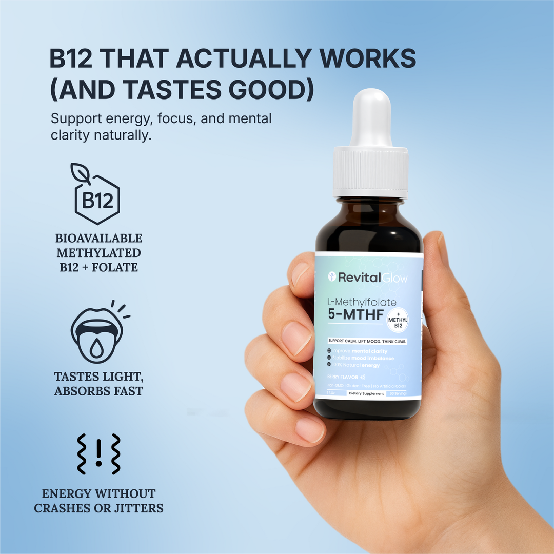 RevitalGlow Methyl-B12 Drops | Energy & Mental Clarity