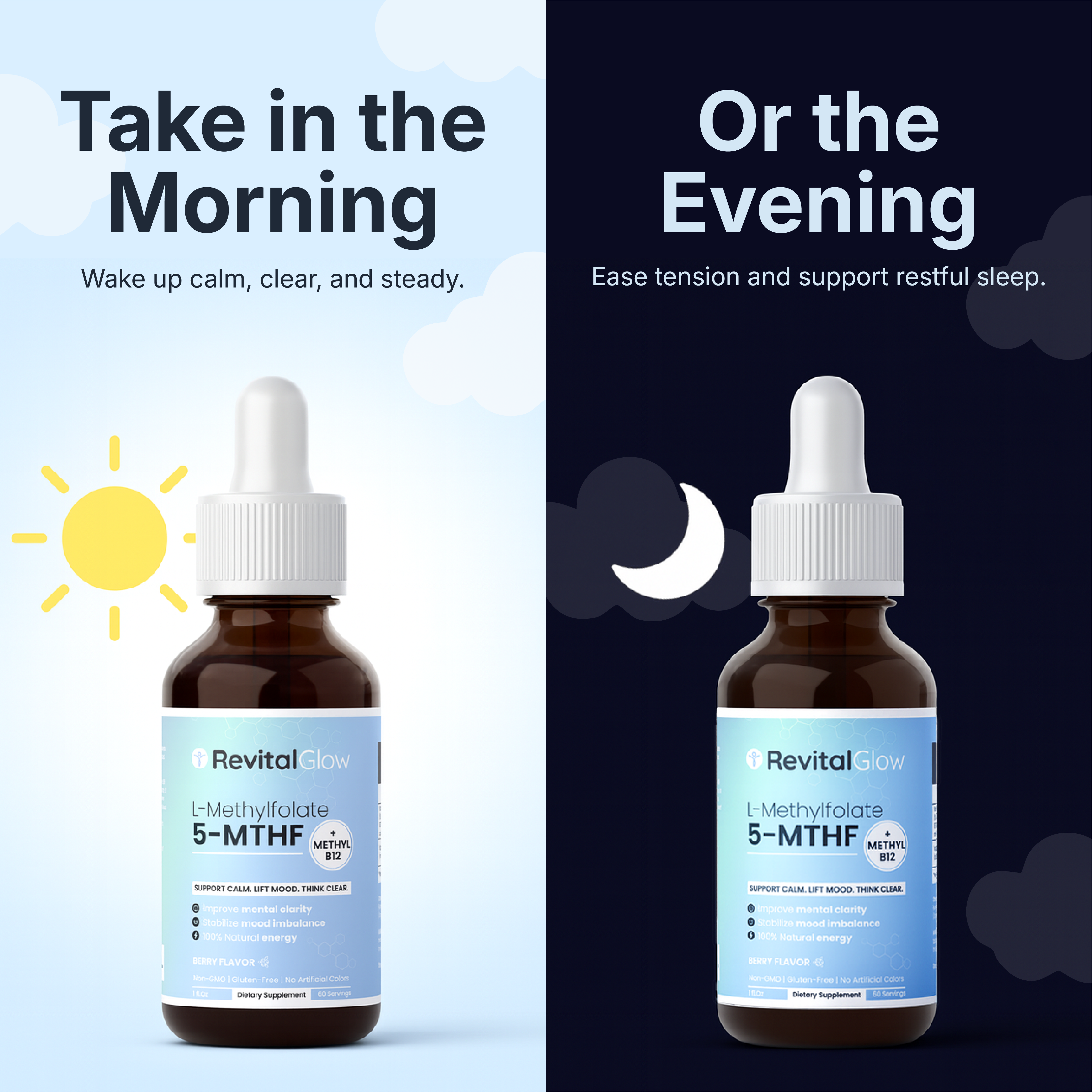 RevitalGlow Methyl B12 - Anxiety Relief Drops