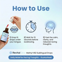 RevitalGlow Methyl-B12 Sublingual Drops | Mental Clarity & Stress Support